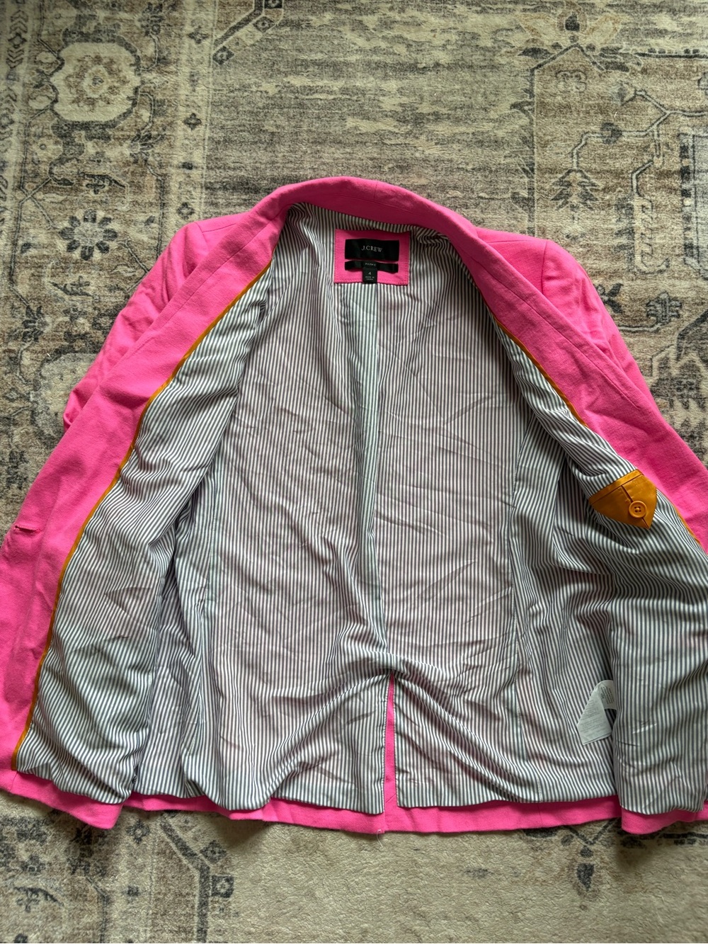 J. Crew parke pink wool blazer size 4 - Picture 5 of 12